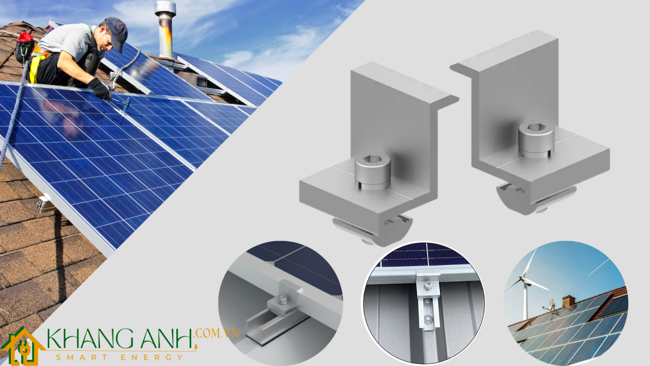 Kẹp biên tấm pin năng lượng mặt trời - CÔNG TY TNHH NĂNG LƯỢNG KHANG ANH