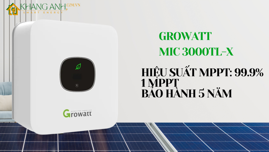 Onduleur Growatt MIC 3000TL-X – Micro-onduleur Pour Installation Solaire