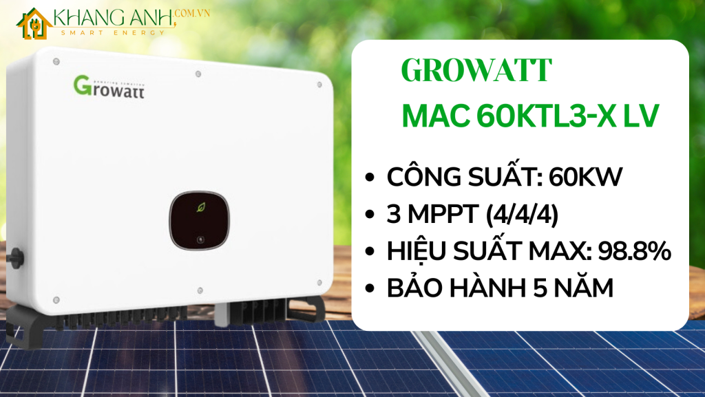 Inverter Growatt 60kW Hòa Lưới Bám Tải 3 Pha | MAC 60KTL3-X LV - CÔNG ...