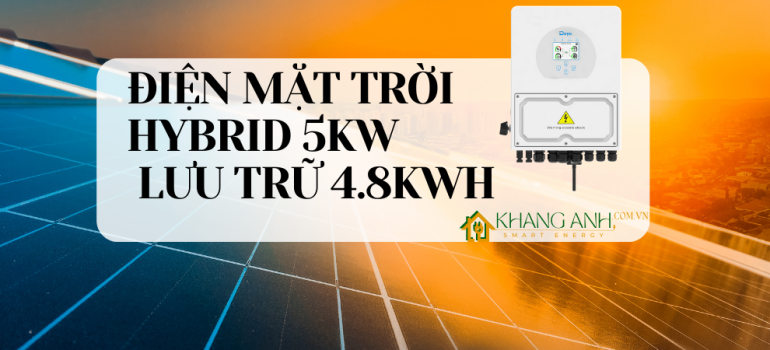 Điện mặt trời lưu trữ Hybrid 5KW tại Đắk Nông hoàn thành