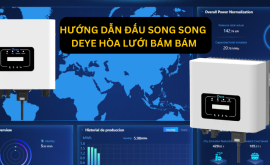 Hướng dẫn đấu song song inverter Deye Hòa lưới Bám tải 1 pha