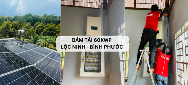 Hoàn thành dự án solar 60KWP tại Lộc Ninh Bình Phước