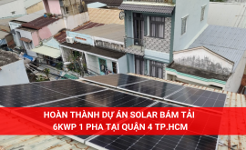 Hoàn thành dự án solar bám tải 6KWP 1 Pha tại Quận 4 TP.HCM