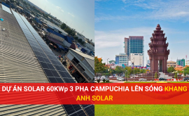 Hoàn Thành Dự Án 60kWp sử dụng Deye hybrid 50kW 3 pha áp cao tại Campuchia