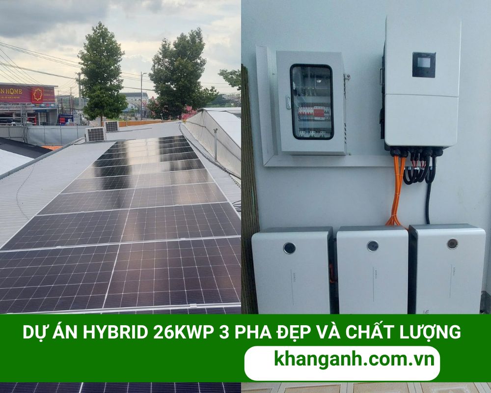 Hệ Solar hybrid điện mặt trời 26kWp lưu trữ 48kWh đi vào hoạt động